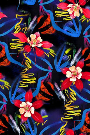 花卉印花华亿平台图片