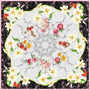 朦胧花卉印花华亿平台图片