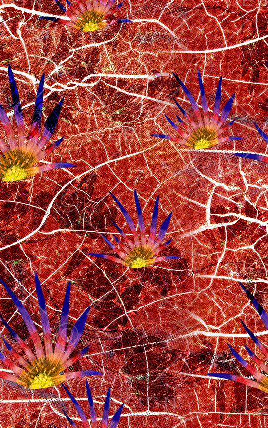 朦胧花卉印花华亿平台图片