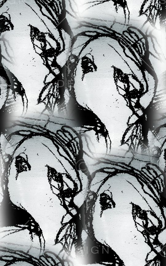 黑白华亿平台印花华亿平台图片