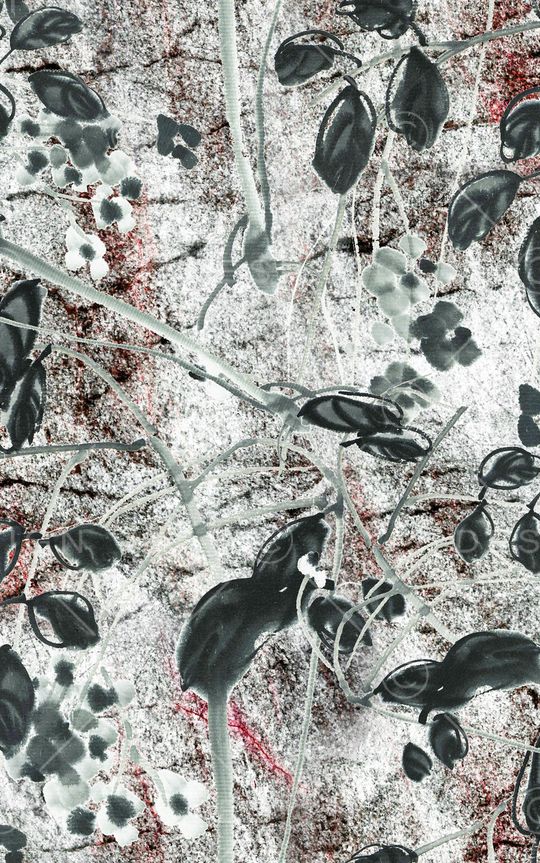 朦胧花卉印花华亿平台图片