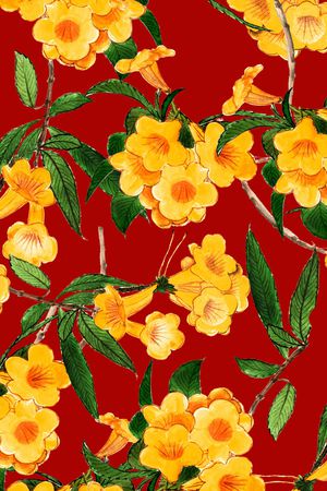 朦胧花卉印花华亿平台图片