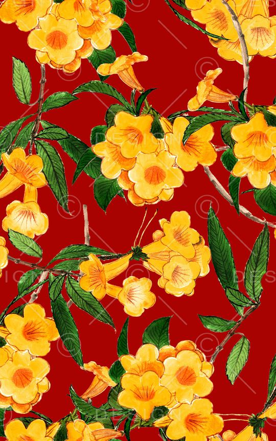 朦胧花卉印花华亿平台图片