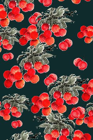 朦胧花卉印花华亿平台图片