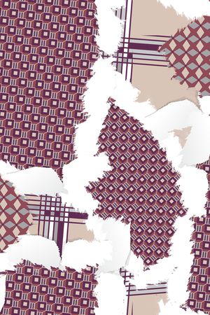 混合拼接印花华亿平台图片