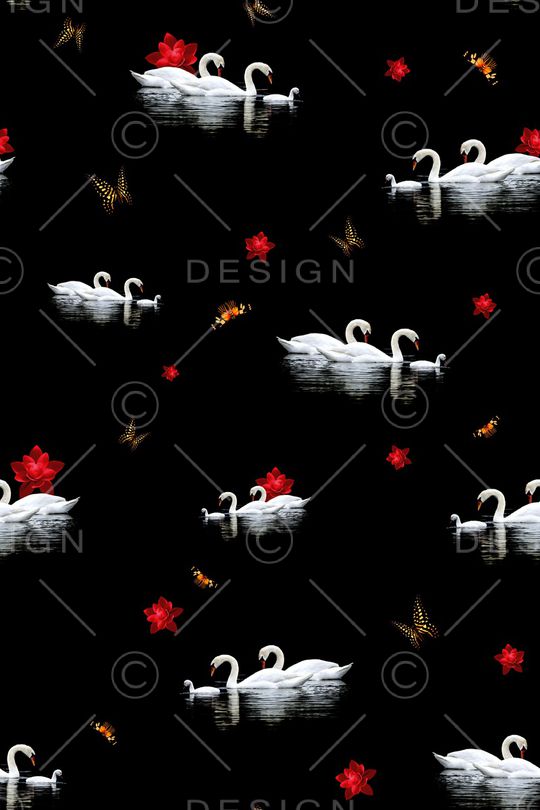 天鹅印花华亿平台图片