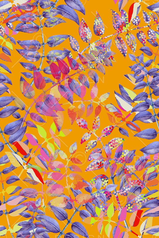 leaves印花华亿平台图片