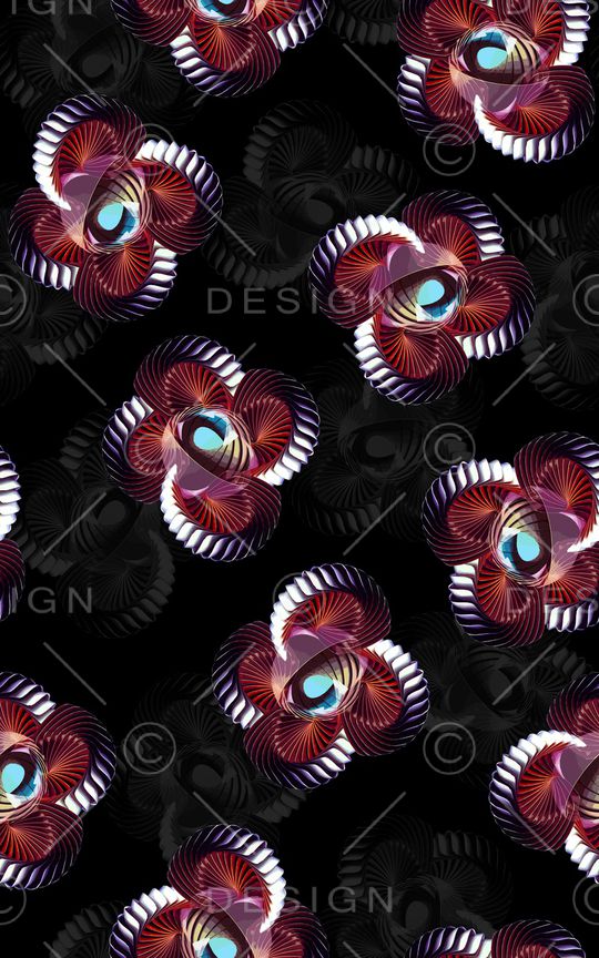 抽象花卉印花华亿平台图片