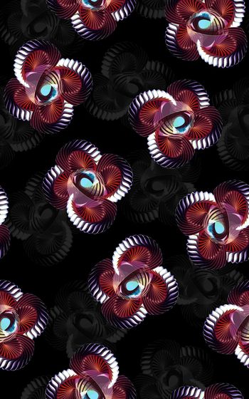 抽象花卉印花华亿平台图片