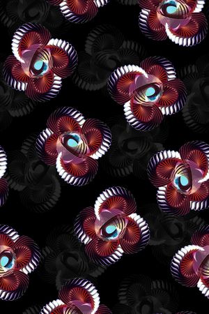 抽象花卉印花华亿平台图片