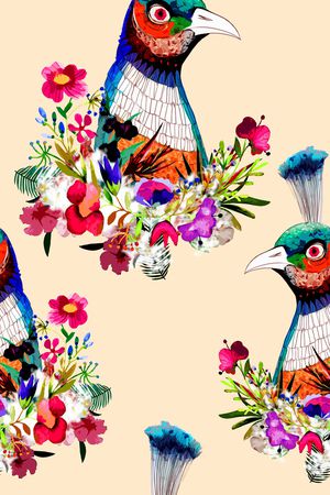 彩底花卉印花华亿平台图片