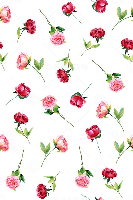 手绘玫瑰印花华亿平台图片