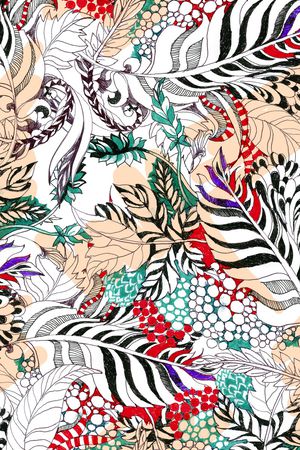 水彩花卉印花华亿平台图片