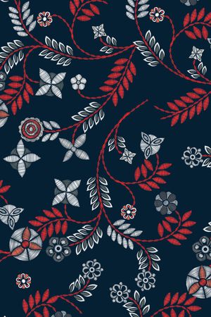 线条花卉印花华亿平台图片