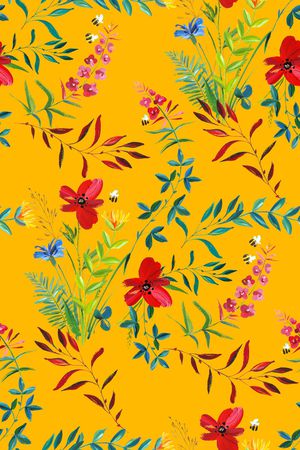 花卉植物印花华亿平台图片