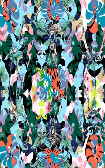 抽象印花华亿平台图片