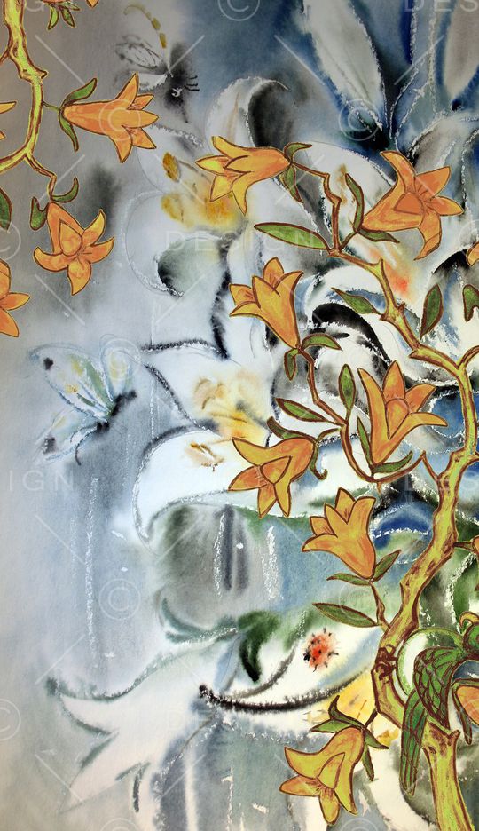 花卉印花华亿平台图片