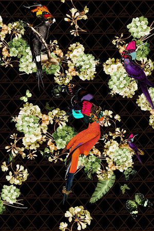 绣球花印花华亿平台图片