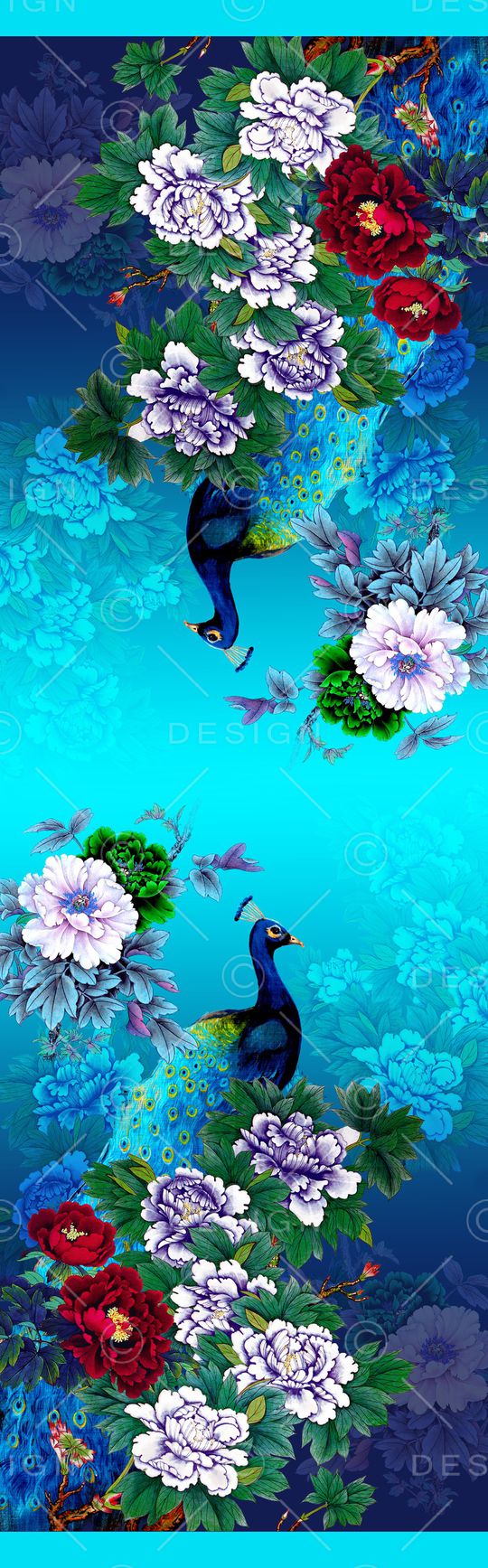 孔雀印花华亿平台图片