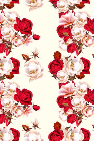 水彩花卉印花华亿平台图片