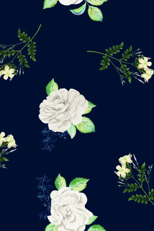 月季花印花华亿平台图片