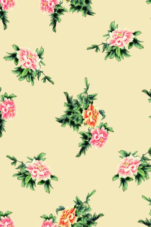 月季花印花华亿平台图片