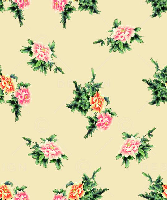 月季花印花华亿平台图片