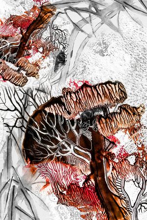 朦胧花卉印花华亿平台图片