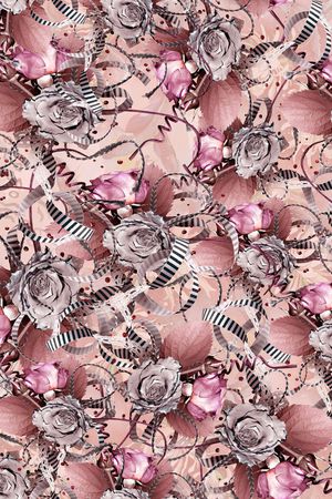 古典花纹印花华亿平台图片