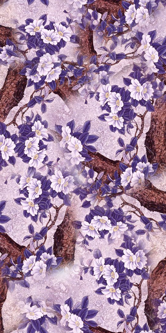 水彩花卉印花华亿平台图片