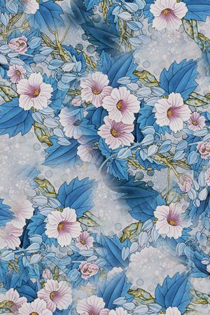 水彩花卉印花华亿平台图片