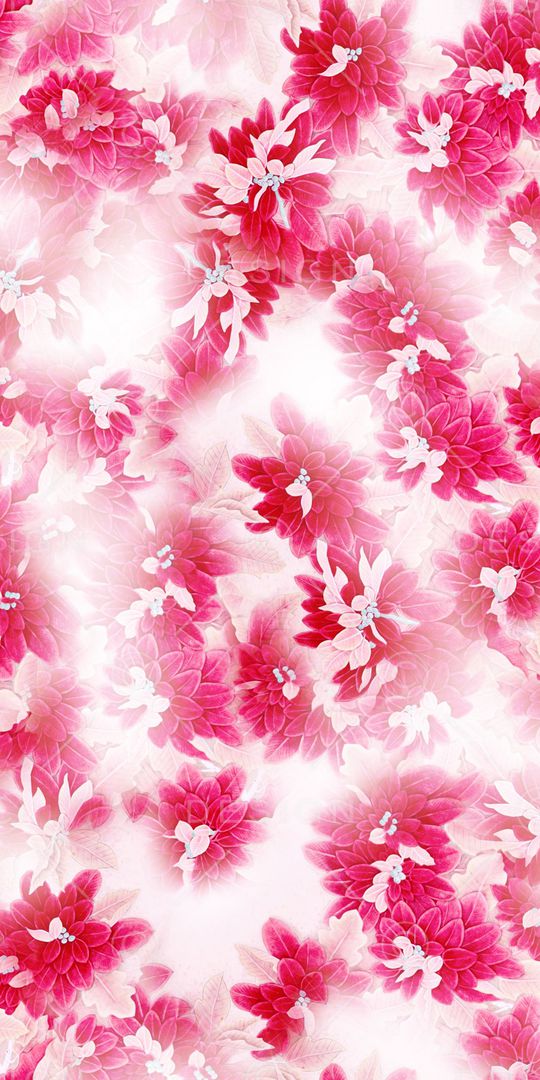 水彩花卉印花华亿平台图片