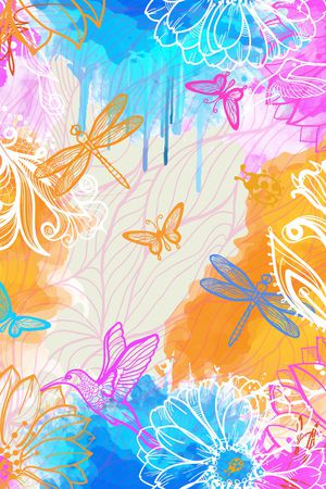 朦胧花卉印花华亿平台图片