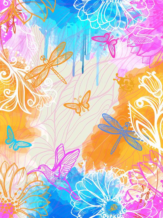 朦胧花卉印花华亿平台图片