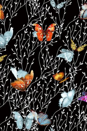 蝴蝶印花华亿平台图片