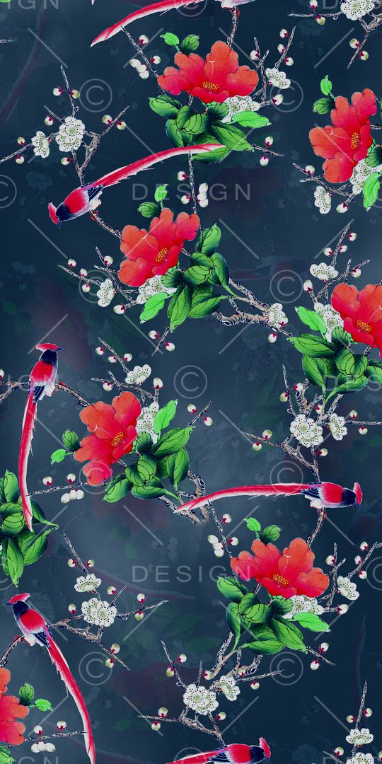 梅花印花华亿平台图片