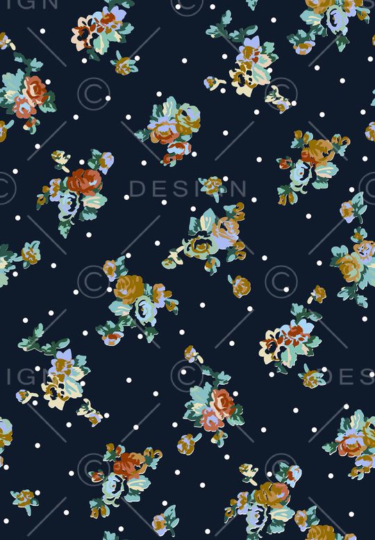 小碎花印花华亿平台图片