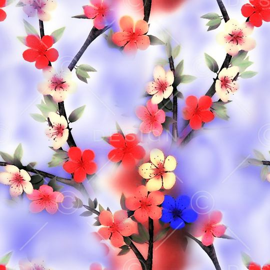 花卉印花华亿平台图片