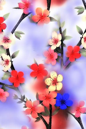 花卉印花华亿平台图片