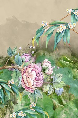 胸前独幅印花华亿平台图片