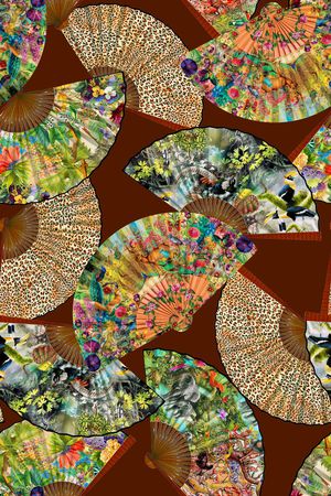 扇子印花华亿平台图片