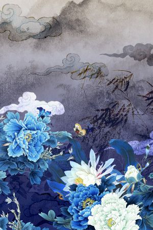 中国风印花华亿平台图片