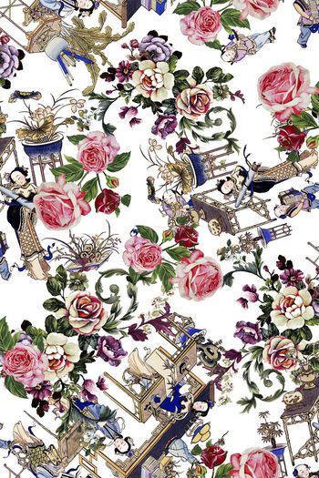 复古印花华亿平台图片