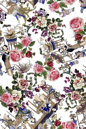 复古印花华亿平台图片