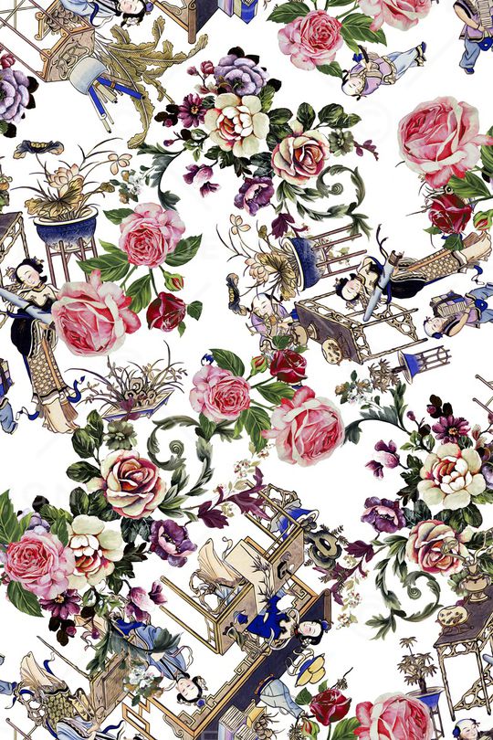 复古印花华亿平台图片