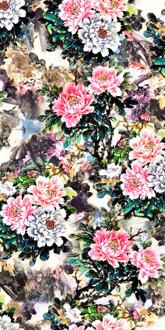 水墨风印花华亿平台图片