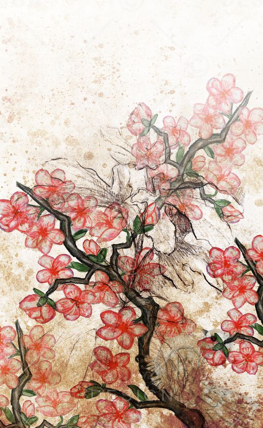 水彩花卉印花华亿平台图片