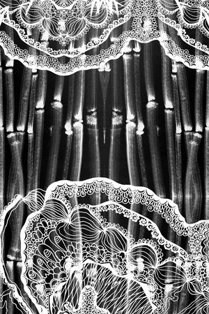 黑白华亿平台印花华亿平台图片