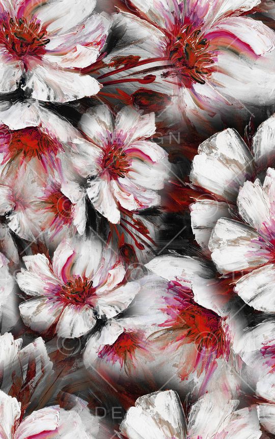 朦胧花卉印花华亿平台图片