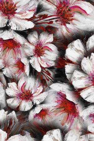 朦胧花卉印花华亿平台图片